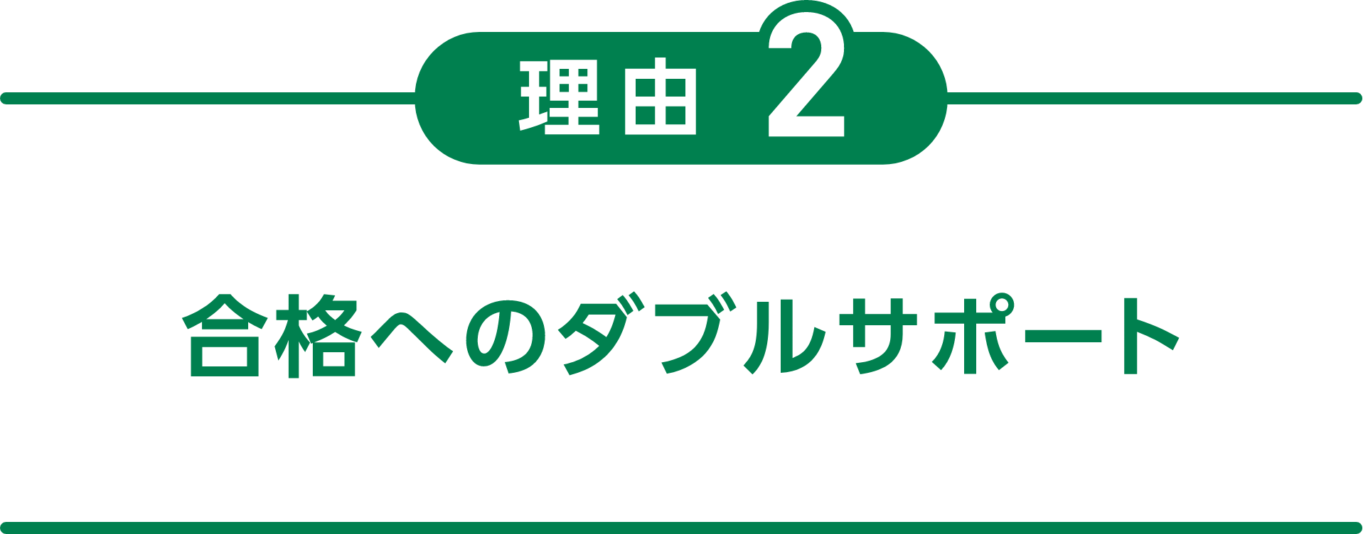 理由2 合格へのダブルサポート